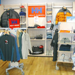 Helly Hansen - vybavení obchodu, design obchodu