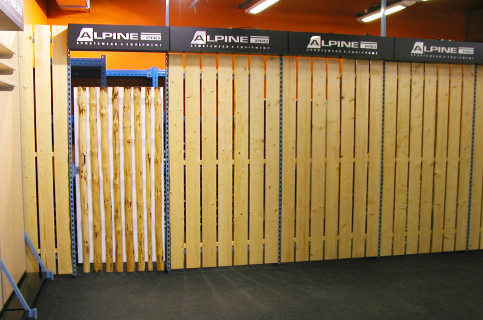 Alpine Pro - vybavení obchodu, design obchodu
