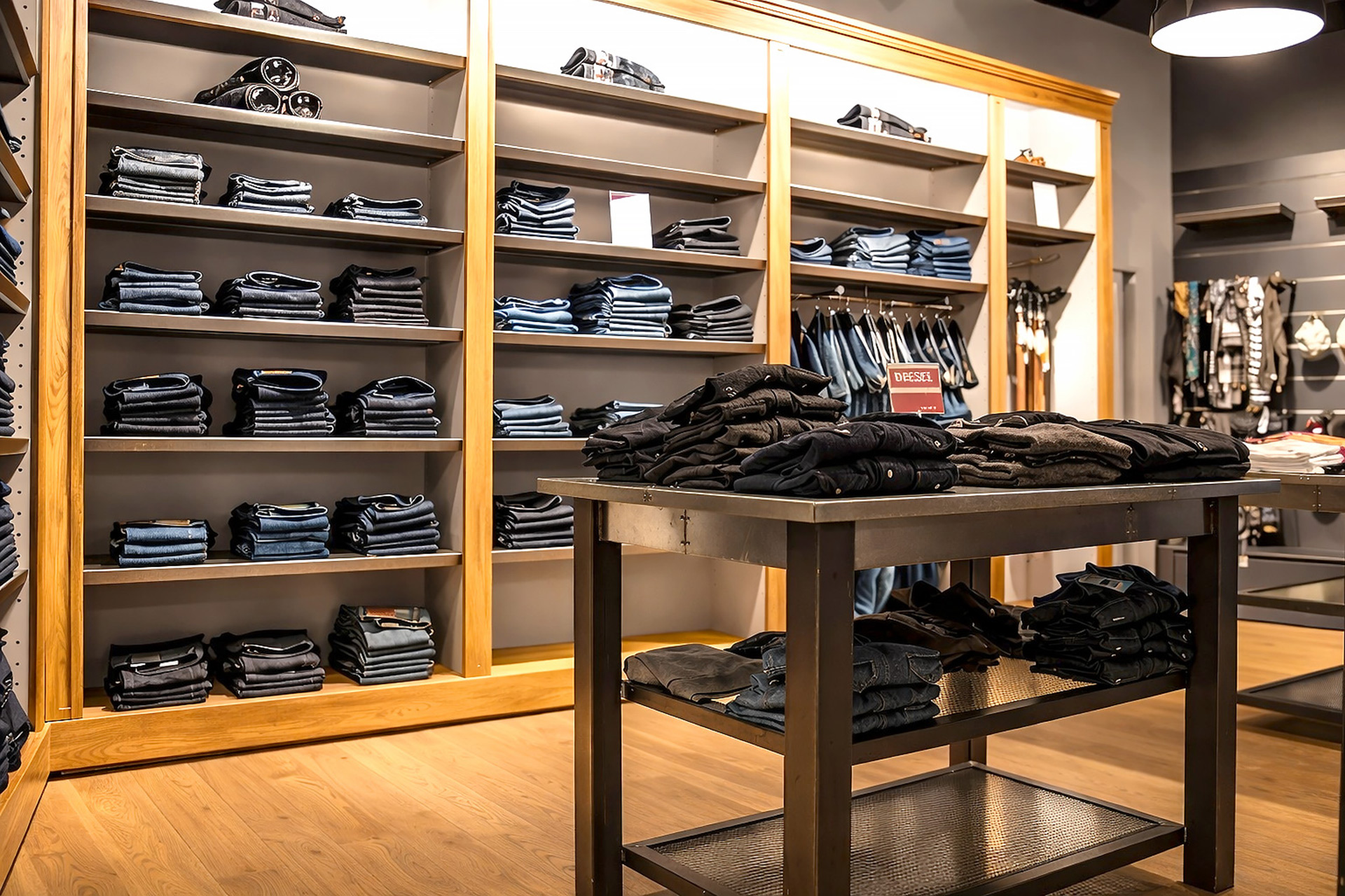 DIESEL - vybavení obchodu, design obchodu
